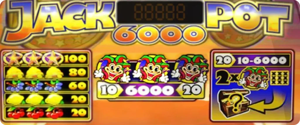 Jackpot 6000 Pokyny kombinácie symbolov