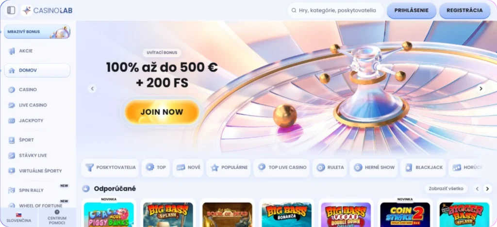 casinolab recenzia